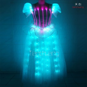 Led light prom princess dress